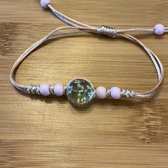 Elegant Pink and Silver Bracelet, adjustable, NWOT - Picture 2 of 2